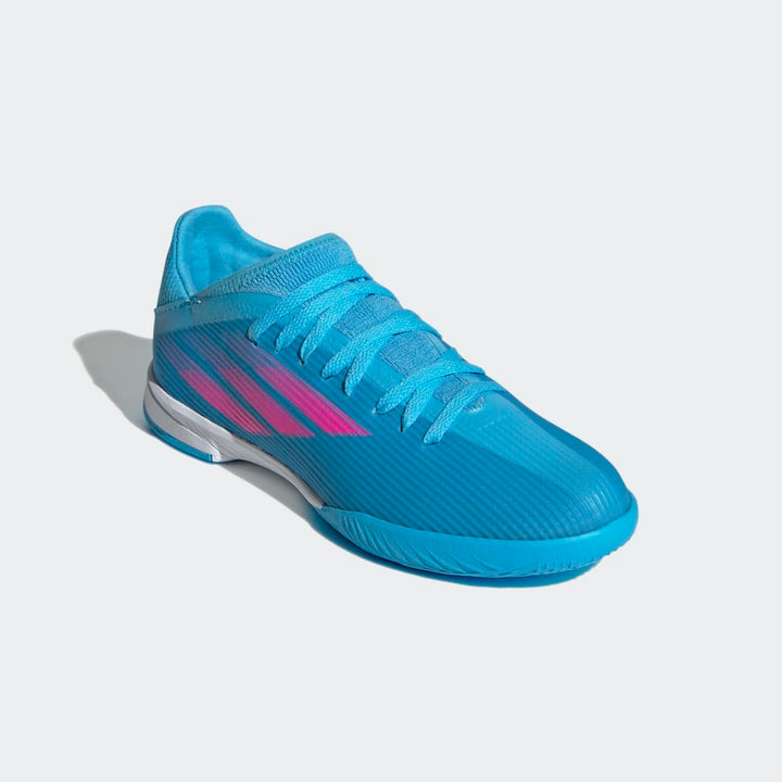 adidas Kid's X Speed Flow.3 IN J Indoor Soccer Shoes Sky Rush
